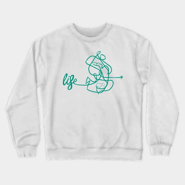 Life - green Crewneck Sweatshirt by ninoladesign